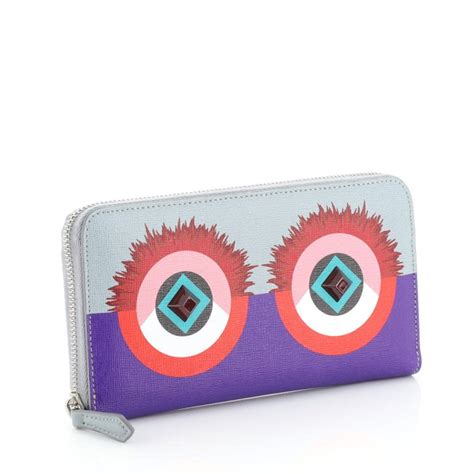 fendi monster long wallet|Fendi monster wallet sale.